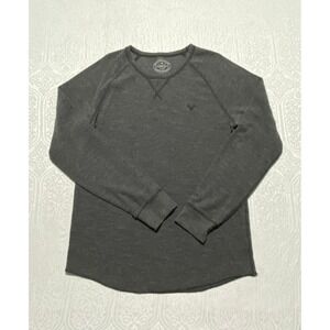 American Eagle Outfitters AE Legend Long Sleeve Thermal Shirt Men's L Gray